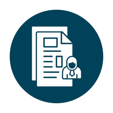 Beyaz arkaplanda istihdam ve iş özgeçmişi simgesi