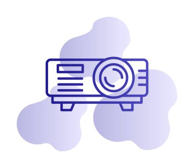 Projektör simgesi basit illüstrasyon vektörü