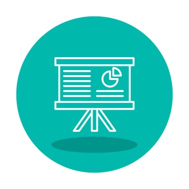 Beyaz arkaplan üzerinde sunum vektörü illüstrasyonunu çalıştır