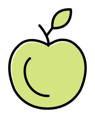 elma web simgesi, vektör çizim  