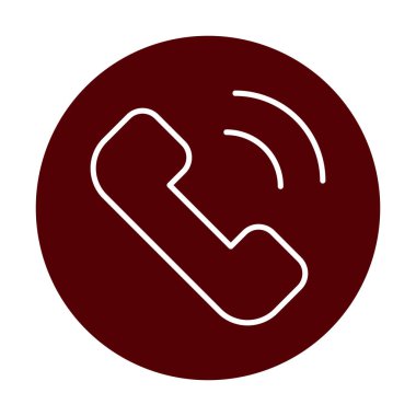 telefon arama simgesi, vektör illüstrasyonu basit tasarım