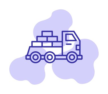 Vektör Tasarımı Teslimat Kamyonu Simgesi Biçimi