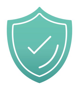 Güvenlik kalkanı simgesi koruma konsepti, vektör illüstrasyonu