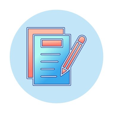 Simge vektör illüstrasyonu yazan Notlar