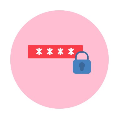 Parola web simgesi, vektör çizim