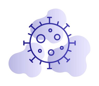 düz stil corona virüs salgını web simgesi 
