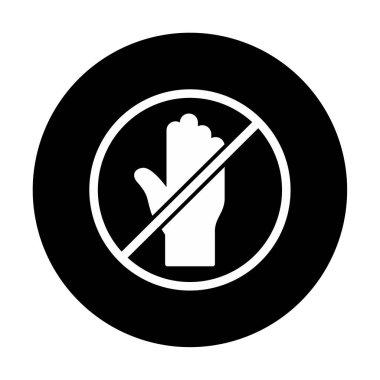 Don't Touch web icon, vector illustration clipart