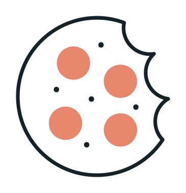 tatlı kurabiye izole vektör illüstrasyonu