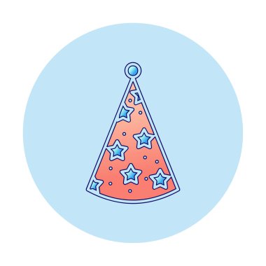 Basit Parti Şapkası simgesi, vektör illüstrasyonu