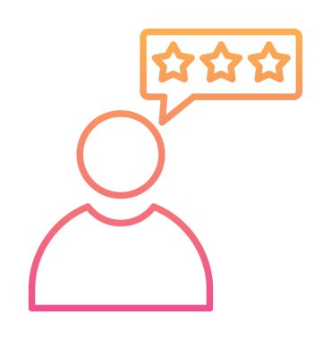 Müşteri İncelemesi, geribildirim ikonu vektör çizimi