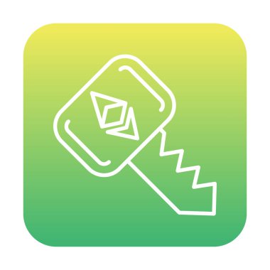 Ethereum anahtar simgesi, vektör illüstrasyon tasarımı