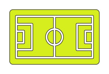 futbol sahası simgesi web illüstrasyonu