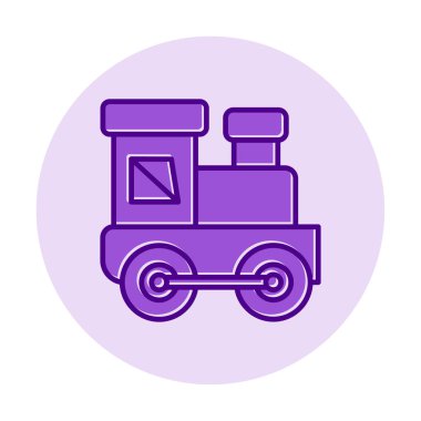 Tren oyuncağı simgesinin vektör illüstrasyonu