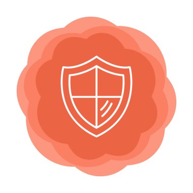 kalkan simgesi, vektör illüstrasyonu