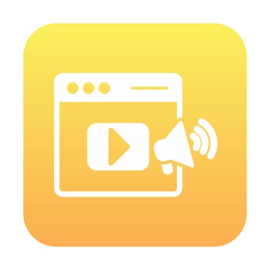 video pazarlama simgesi vektör illüstrasyonu