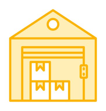 Web için depo vektör simgesinin basit illüstrasyonu