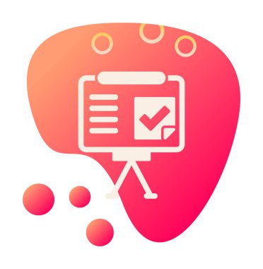 Beyaz arkaplan üzerindeki sunum tamamlanmış vektör illüstrasyonuName