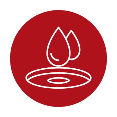 su damlası ağ simgesi, vektör illüstrasyonu 