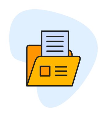 klasör web simgesi, vektör çizim 