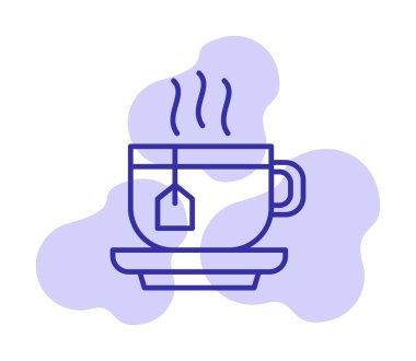 çay fincanı ikonu vektör illüstrasyonu