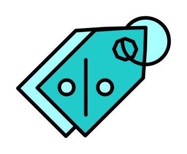 Etiket. Web simgesi basit illüstrasyon                