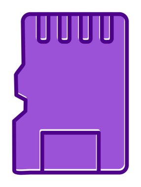 SD kart simgesi vektör illüstrasyonu 