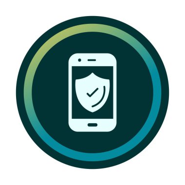 Güvenlik Düz simgesi, Kalkanlı Telefon 