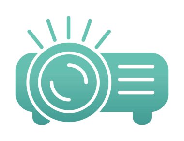 Projektör simgesi basit illüstrasyon vektörü