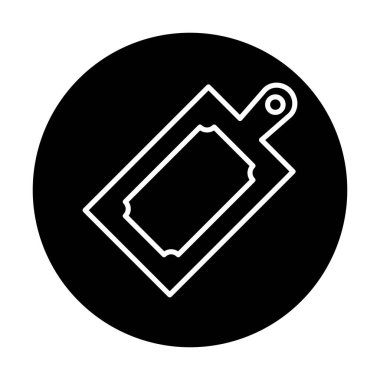 Kesme tahtası simgesi, vektör illüstrasyonu