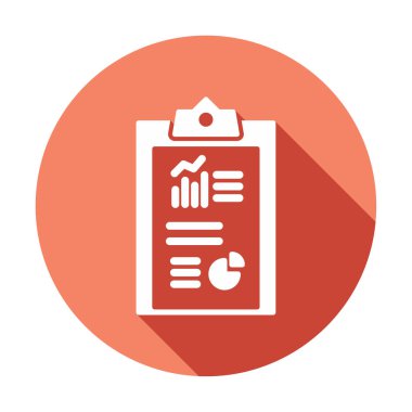 iş raporu simgesi, vektör illüstrasyonu basit tasarım