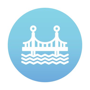 Köprü modern simgesinin vektör illüstrasyonu