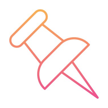 İğne simgesine bas. vektör illüstrasyonu