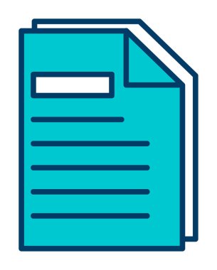 belge simgesi, vektör illüstrasyonu basit tasarım