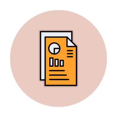 iş raporu simgesi, vektör illüstrasyonu basit tasarım