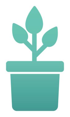 pot simge vektör çizim bitki