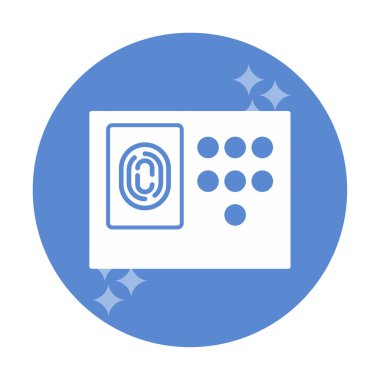 Güvenlik sistemi simgesi vektör illüstrasyonu