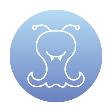 Sevimli uzaylı karakter Vektör illüstrasyonu