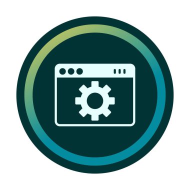 Web Sayfa Ayarları. simge basit illüstrasyon