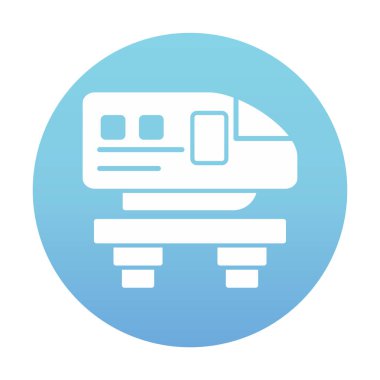 Monoray yaratıcı ikonu. Işınlama simgeleri koleksiyonu. İzole edilmiş Raylı İşareti 