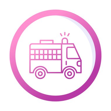 Van düz vektör simgesi