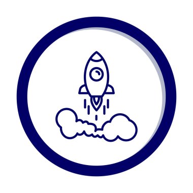 simple spaceship icon vector illustration