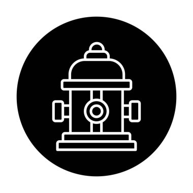 Modern yangın musluğu simgesinin vektör illüstrasyonu 