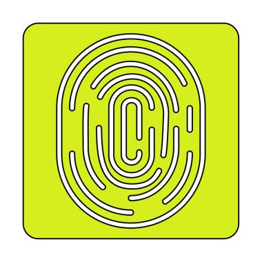 parmak izi ikonu vektör illüstrasyonu