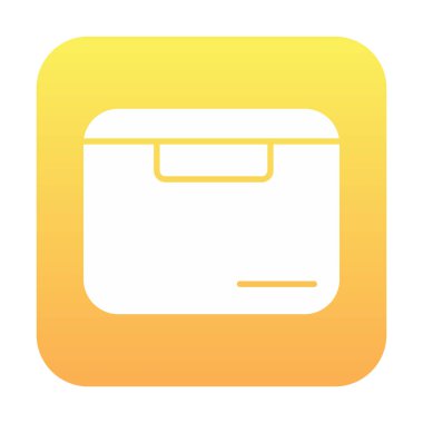 Teslimat kutusu simgesi, vektör illüstrasyonu basit tasarım