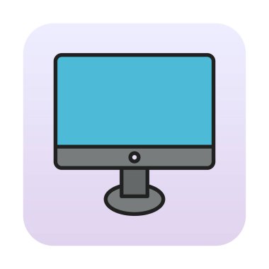 Ekran simgesi vektör illüstrasyonunu izle