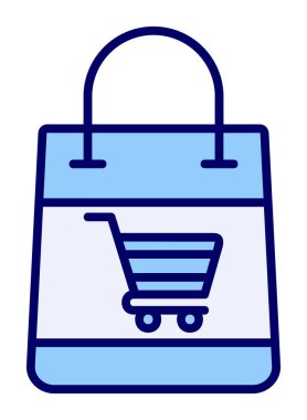 Basit Yük Torbası simgesi, vektör illüstrasyonu