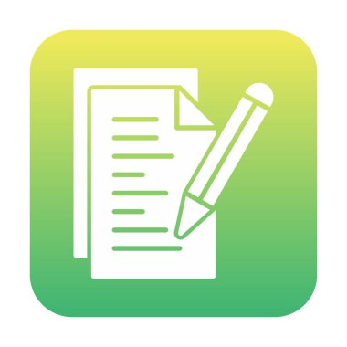 Not ve kalem vektör çizimi