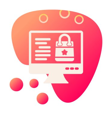 Ekran vektör illüstrasyonunda ticaret simgesi