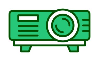 Projektör simgesi basit illüstrasyon vektörü