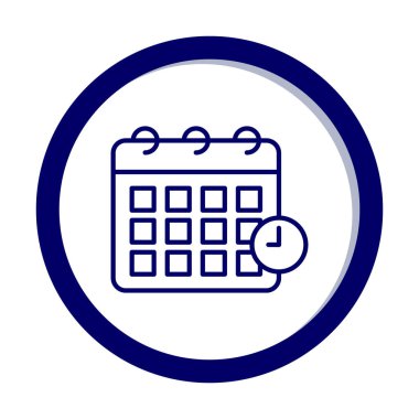 Saati olan takvim, Dead Line konsept web simgesi basit illüstrasyon 